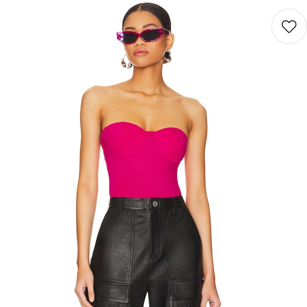 SUPERDOWN REVOLVE Stef Bustier Strapless Bodysuit Hot Pink Women’s Size Medium